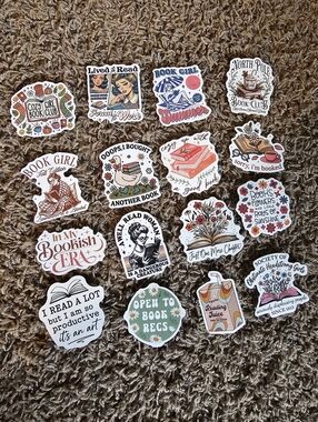 Assorted Bookish Sticker Pack - Multi-Color